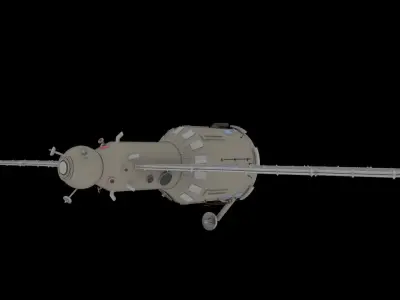 Satellite Low-Poly space station Free low-poly 3D model