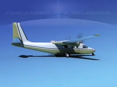 Rockwell Turbo Commander 690 V03 3D model