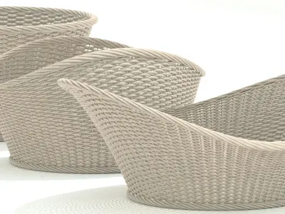Wicker Basket 3D model