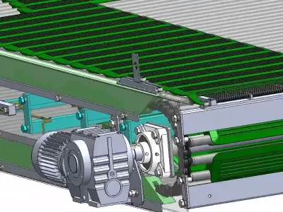High-Speed Lane Switch Conveyor 3D model