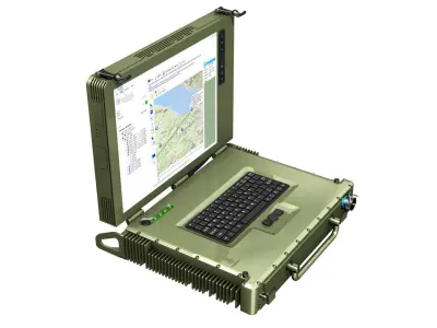 Rugged Military outdoor laptop 3D model