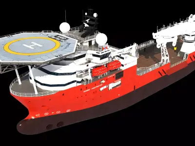  Subsea support and construction vessel 3D model