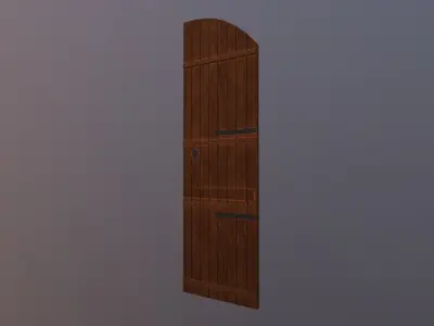 Opened Door Low-poly 3D model
