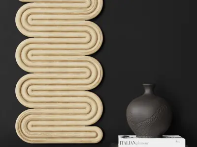  Thehighkey Horizonal Birch Plywood Carving Wall Decoration Model 
