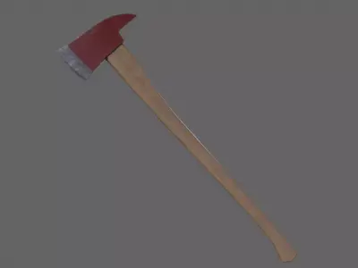 PBR Fire Axe V1a Low-poly 3D model