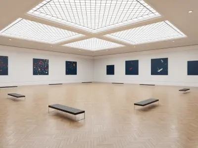 Art Museum Gallery Interior 12 Low-poly 3D model