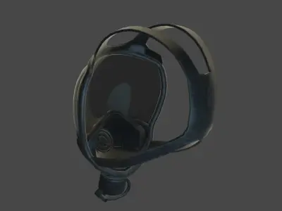 Visor Gas Mask Low-poly 3D model