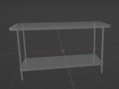 Commercial kitchen table Version 1 3D model