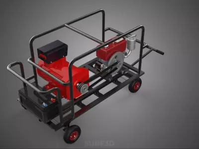 ARC WELD WELDER WELDING MACHINE POWER DIESEL GENERATOR GENSET KW 3D model