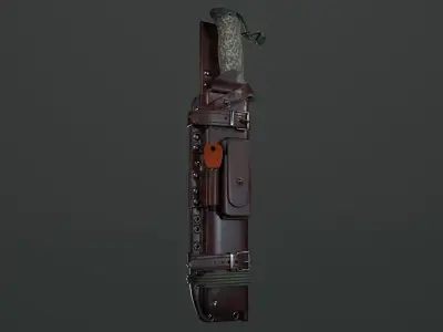 Survival camping Knife Low-poly 3D model