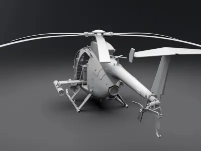 AH6m Little Bird Scale model 3D print model
