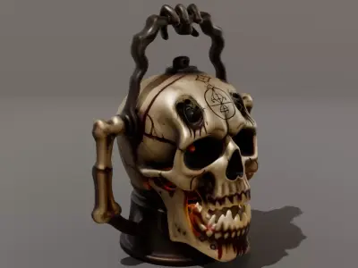 DVL3DStudio Necromancer Hand Lantern Low Poly  Game Ready Low-poly 3D model