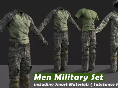 Men Military Set  3D model