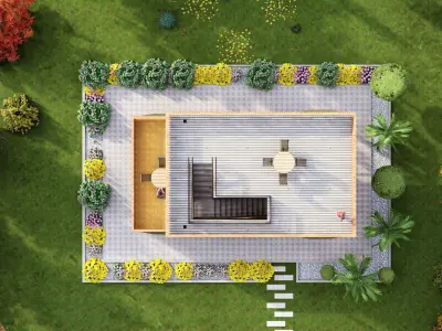 Cabin Floor Plans Low-poly 3D model