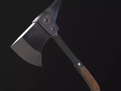 Fantasy Axe PBR Low-poly 3D model