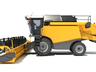 Combine Harvester 3D model 15
