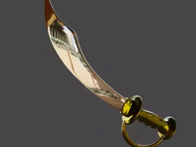  Pirate sword for assembling a pirate costume 3D model