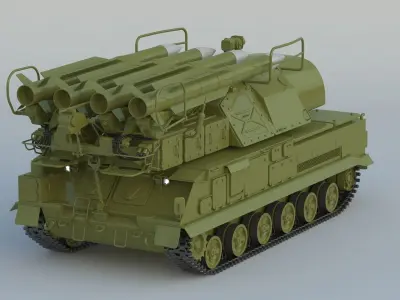 9K37 Buk Missile System SA-11 3D model