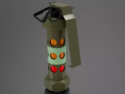 M84 Grenade Low-poly 3D model