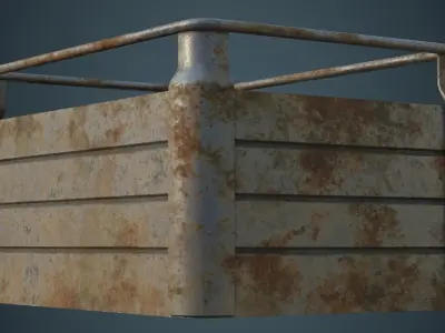 Crate 1B Low-poly 3D model