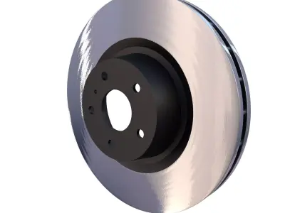 Ventilated Brake Disk Low-poly 3D model