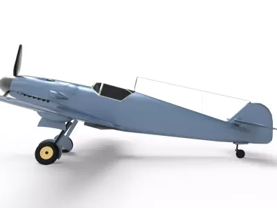 Messerschmitt Bf 109K Low-poly 3D model
