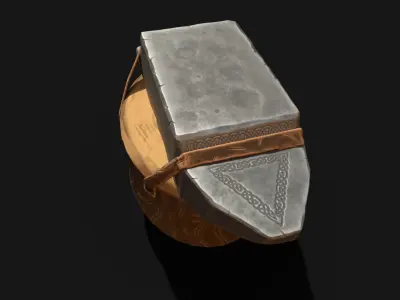 Low Poly Game Ready Stylized Anvil Low-poly 3D model