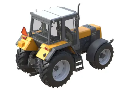 Renault 160-94 4WD Agricultural Tractor Low-poly 3D model
