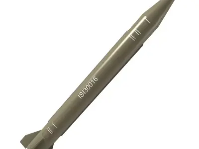 Iran Shahab 3 Missile Low-poly 3D model