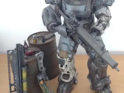 Fallout Laser Rifle Miniature Prop Replica 6th Scale 3D print model
