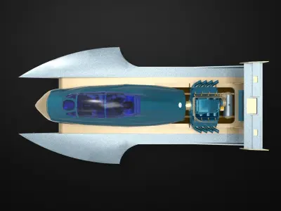 Hydroplane watercraft 3D model