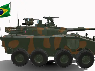 IVECO GUARANI 8X8  Low-poly 3D model