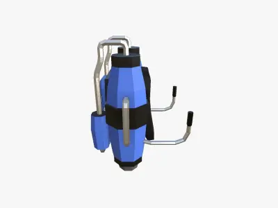 Jetpack Low Poly J03 - SciFi Character Design Low-poly 3D model