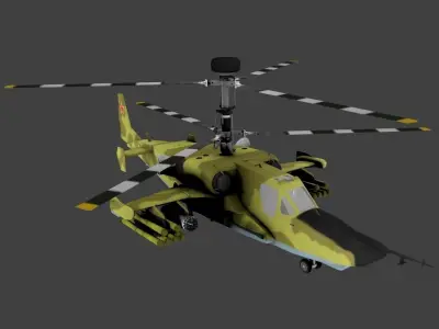 Kamov Ka 50 Black Shark Free low-poly 3D model