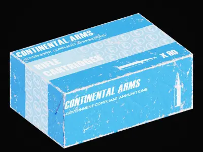 Game Ready Ammo Box - 4 Pack  Low-poly 3D model