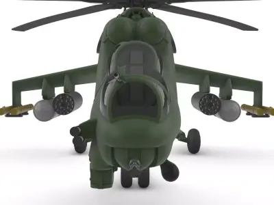 MIL MI-24  High Detail   3D print model