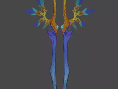 stylized blade Low-poly 3D model
