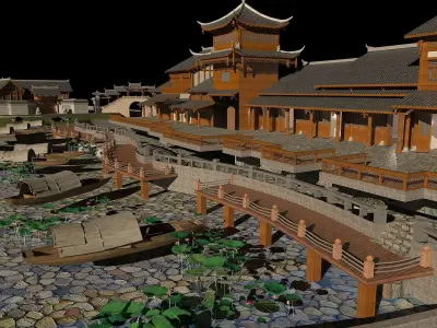 Chinese ancient palace  3D model by aceimagedesign-1