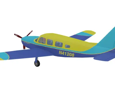 Piper PA-32 Saratoga Low-poly 3D model
