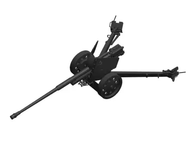 anti tank gun 3D model