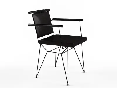 Tolix metal Chair  Low-poly 3D model