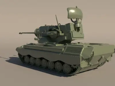 Flakpanzer Gepard Anti-aircraft for 3D print 3D print model