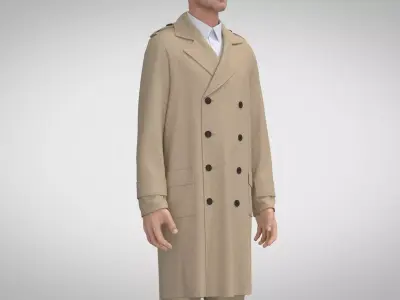 Military Coat 3D model