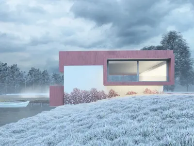 Modern Lake House 3D model