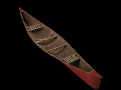 Canoe Free low-poly 3D model