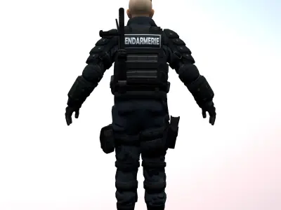 Agent from the game CSGO Jacques Beltram 3D model