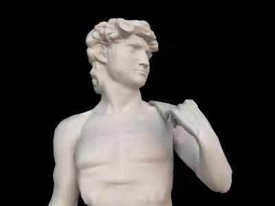 lowpoly David Statue by Michelangelo  3D model