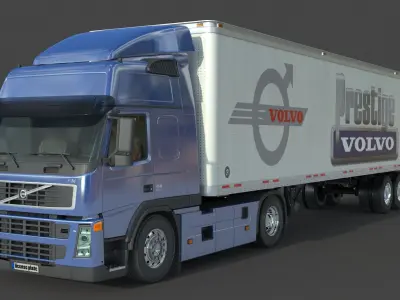 Volvo 460 FM  Semi Truck 3D model