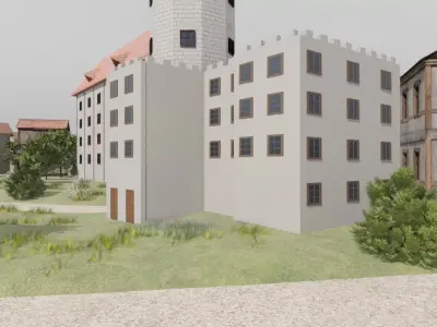 Medieval Village Layout 3D model purchase