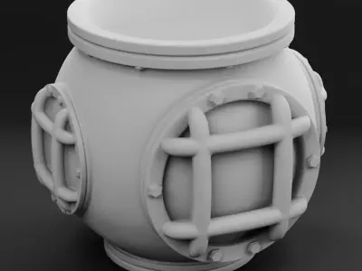 Diving Helmet Cup 3D print model
